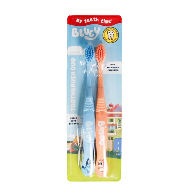 Bluey - Kindertandenborstel Set - 2 Stuks - 4+ Jaar