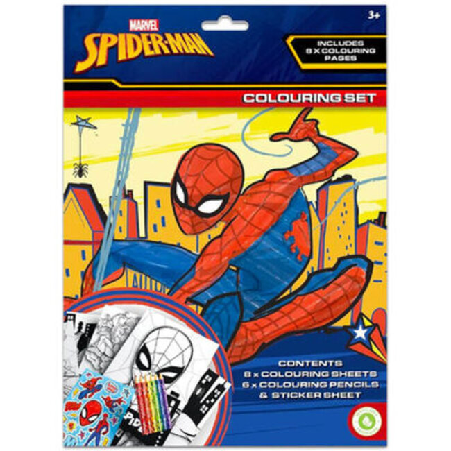 Marvel - Spider-Man Kleurset - Inclusief Potloden & Stickers