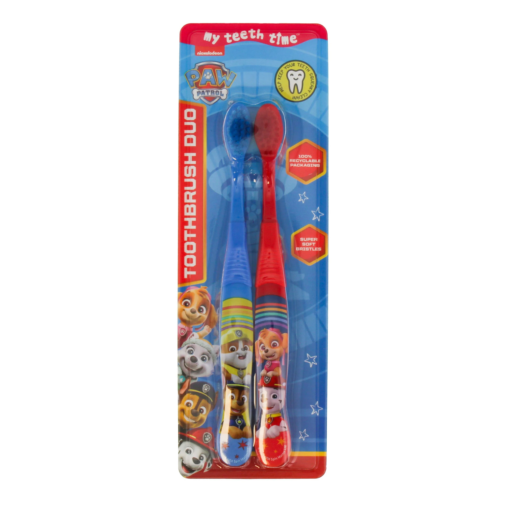 Paw Patrol  Kindertandenborstel Set - 2 Stuks - 4+ Jaar