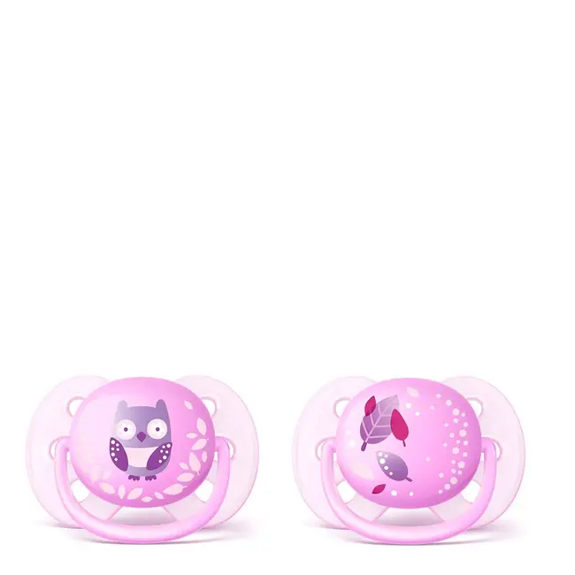 Philips Avent - Ultra Soft Fopspeen - 2 Stuks - 0-6 Maanden - Paars