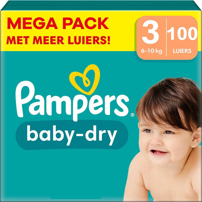Pampers - Baby Dry - Maat 3 - Megapack - 100 stuks - 6/10KG