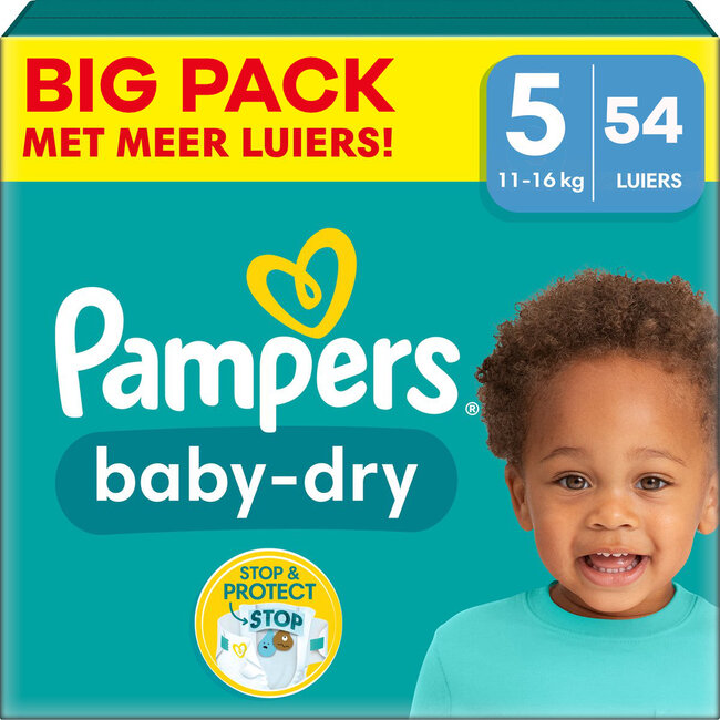 Pampers Pampers - Baby Dry - Maat 5 - Big Pack - 54 stuks - 11/16 KG