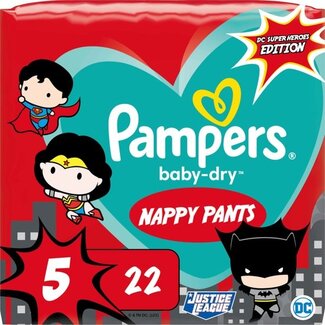 Pampers Pampers - Baby Dry Pants Superheroes - Maat 5 - Small Pack - 22 stuks - 12/17KG