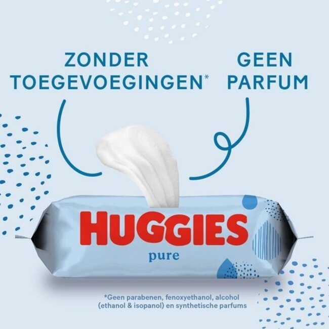 Huggies - Pure - Billendoekjes - 3360 babydoekjes - 60 x 56