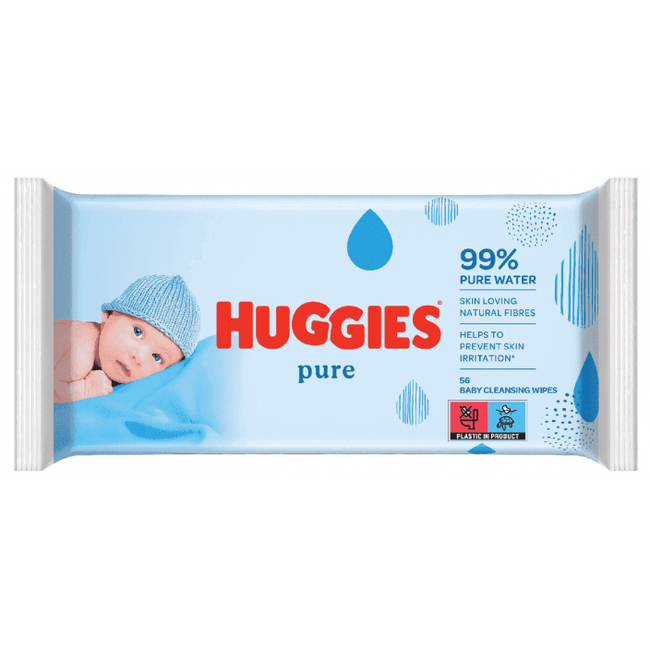 Huggies Huggies - Pure - Billendoekjes - 56 babydoekjes - 1 x 56