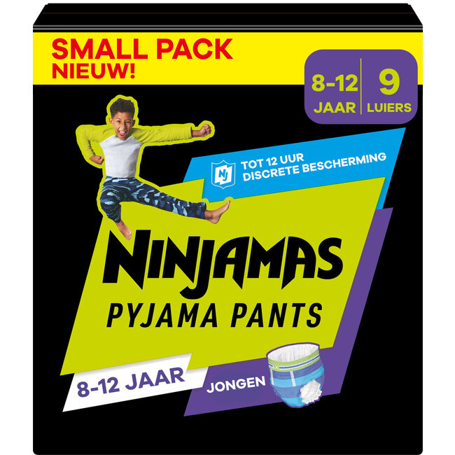 Pampers Pampers Ninjamas - Pyjama Pants Nacht  - Jongen - 8/12 jaar - Small Pack - 9 luierbroekjes