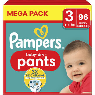 Pampers Pampers - Baby Dry Pants - Maat 3 - Mega Pack - 96 luierbroekjes