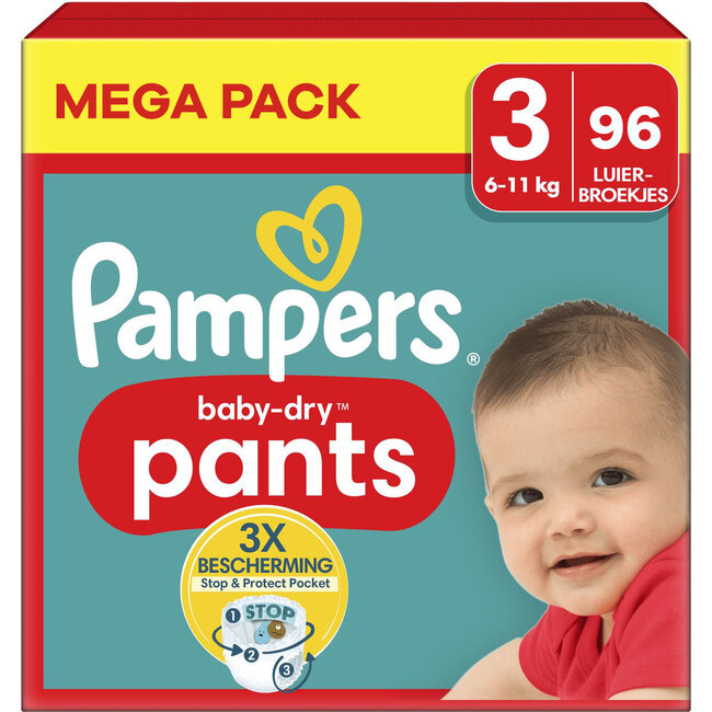 Pampers - Baby Dry Pants - Maat 3 - Mega Pack - 96 luierbroekjes