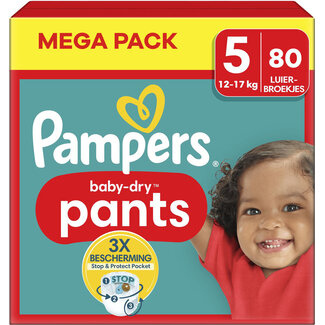 Pampers Pampers - Baby Dry Pants - Maat 5 - Mega Pack - 80 stuks - 12/17 KG