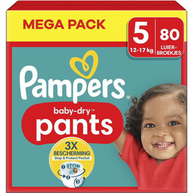 Pampers Pampers - Baby Dry Pants - Maat 5 - Mega Pack - 80 stuks - 12/17 KG