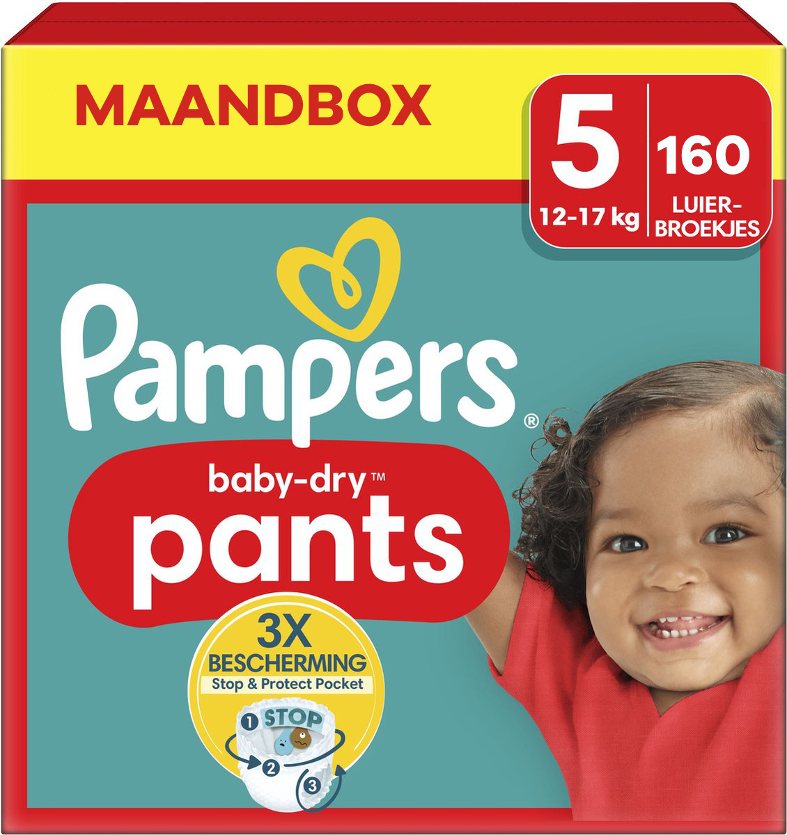 Pampers - Baby Dry Pants - Maat 5 - Maandbox - 160 stuks - 12/17KG