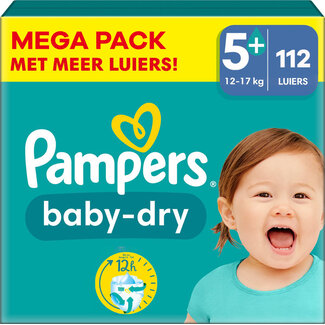 Pampers Pampers - Baby Dry - Maat 5+ - Mega Pack - 112 stuks - 12/17 KG