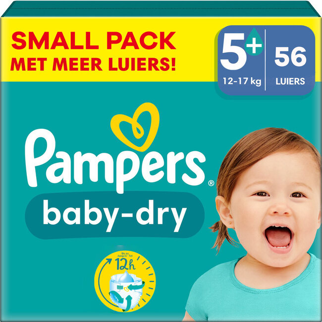 Pampers - Baby Dry - Maat 5+ - Small Pack - 56 stuks - 12/17 KG