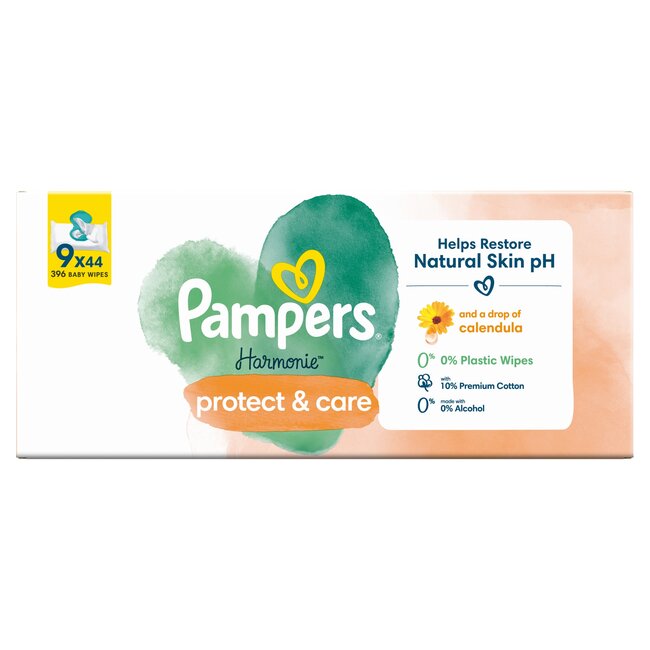 Pampers - Harmonie Protect & Care - Calendula - Billendoekjes - 396 doekjes - 9 x 44