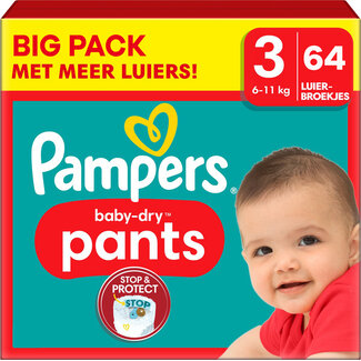 Pampers Pampers - Baby Dry Pants - Maat 3 - Big Pack - 64 luierbroekjes
