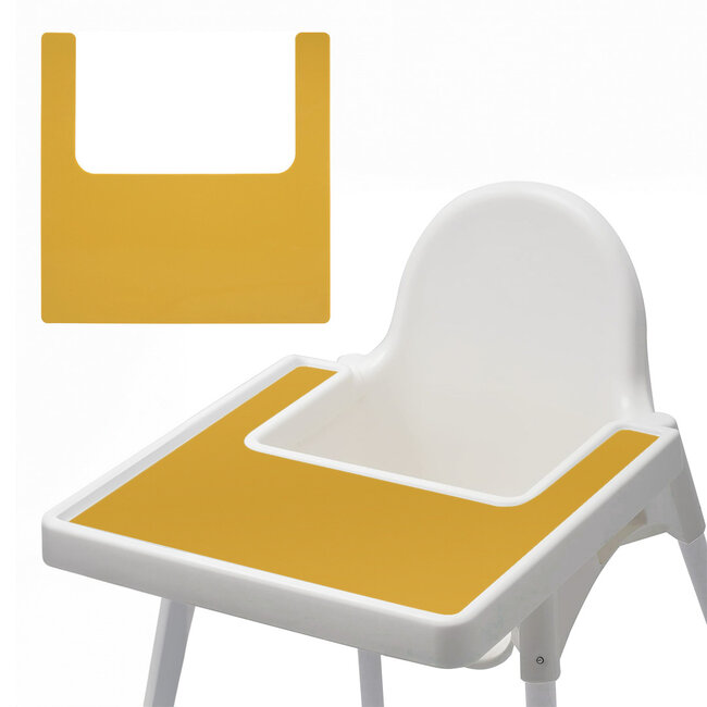 Dutsi Dutsi Placemat voor IKEA Kinderstoel - Mosterdgeel - Hygiënisch en Duurzaam