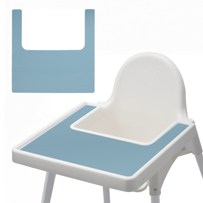 Dutsi Dutsi Placemat voor IKEA Kinderstoel - Pastelblauw - Hygiënisch en Duurzaam