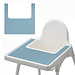 Dutsi Dutsi Placemat voor IKEA Kinderstoel - Pastelblauw - Hygiënisch en Duurzaam