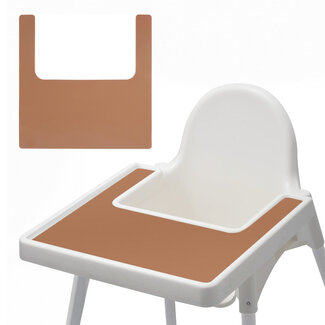 Dutsi Dutsi Placemat voor IKEA Kinderstoel - Kaneelbruin - Hygiënisch en Duurzaam