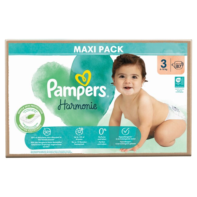 Pampers - Harmonie - Maat 3 - Mega Pack - 87 stuks - 6/10 KG