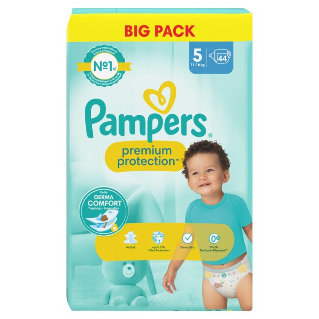 Pampers - Premium Protection - Maat 5 - Big Pack - 44 luiers - 11/16 KG