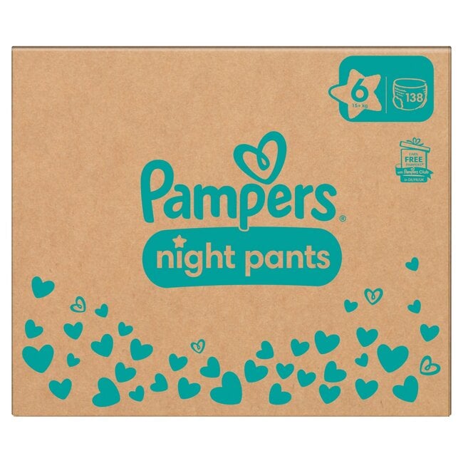 Pampers - Night Pants - Maat 6 - Maandbox - 138 stuks - 15+ KG