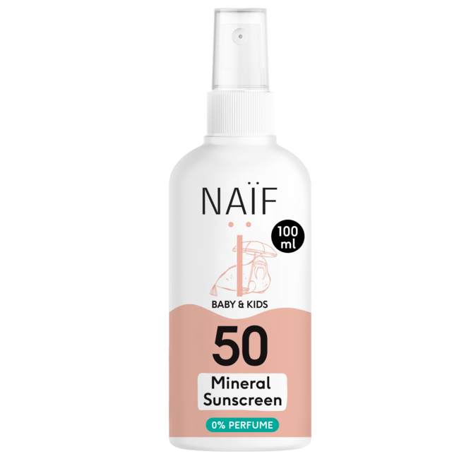 NAÏF Care B.V. Naïf - Baby & Kids - Minerale Zonnebrandspray - Parfumvrij - 100ML
