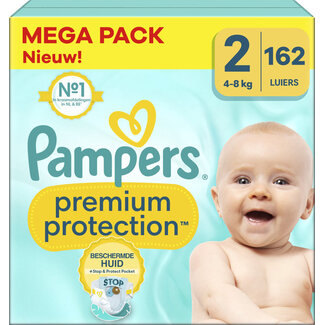 Pampers Pampers - Premium Protection - Maat 2 - Mega Pack - 162 luiers - 4/8 KG