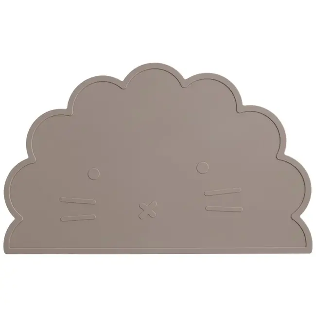 Dutsi - 2-Pack Siliconen Placemat Baby Leeuw - Taupe & Pastelblauw