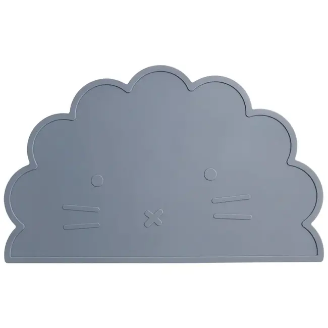 Dutsi - 2-Pack Siliconen Placemat Baby Leeuw - Taupe & Pastelblauw