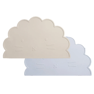 Dutsi Dutsi - 2-Pack Siliconen Placemat Baby Leeuw - Beige & Grijsblauw