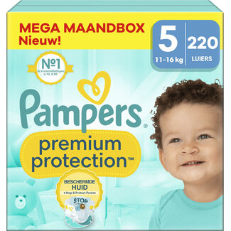 Pampers Pampers - Premium Protection - Maat 5 - Mega Maandbox - 220 luiers - 11/16 KG