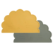 Dutsi Dutsi - 2-Pack Siliconen Placemat Baby Leeuw - Mosterdgeel & Sage
