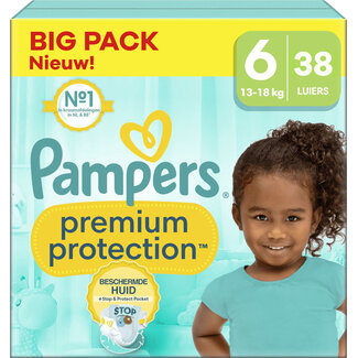 Pampers Pampers - Premium Protection - Maat 6 - Big Pack - 38 luiers - 13/18 KG