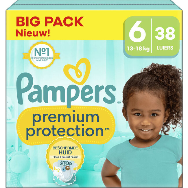 Pampers Pampers - Premium Protection - Maat 6 - Big Pack - 38 luiers - 13/18 KG