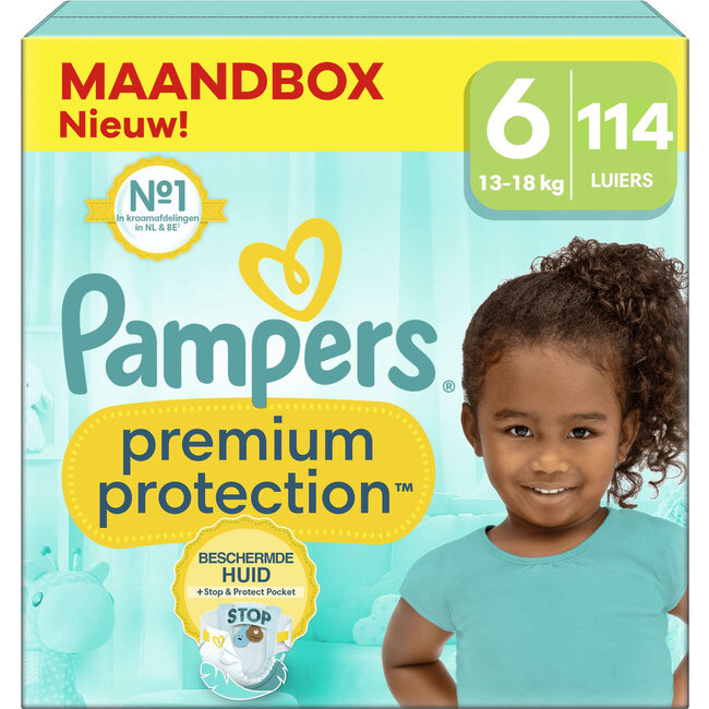 Pampers Pampers - Premium Protection - Maat 6 - Maandbox - 114 luiers - 13/18 KG