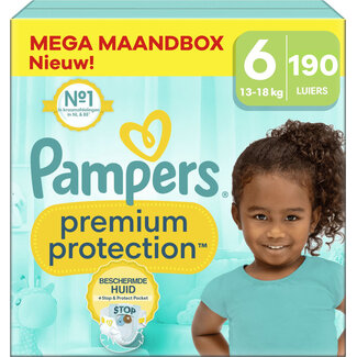 Pampers Pampers - Premium Protection - Maat 6 - Mega Maandbox - 190 luiers - 13/18 KG