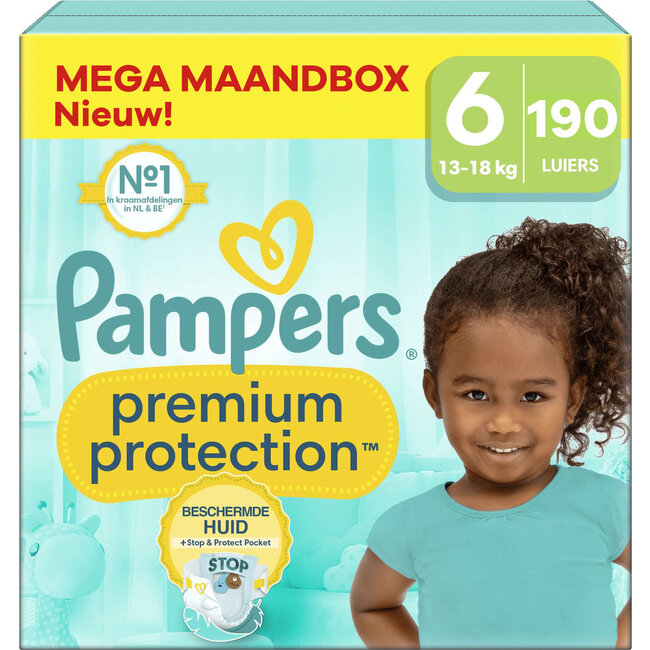 Pampers Pampers - Premium Protection - Maat 6 - Mega Maandbox - 190 luiers - 13/18 KG