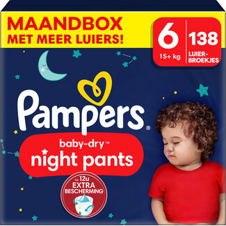 Pampers Pampers - Night Pants - Maat 6 - Maandbox - 138 stuks - 15+ KG