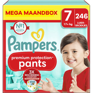 Pampers Pampers - Premium Protection Pants - Maat 7 - Mega Maandbox - 246 stuks - 17+ KG