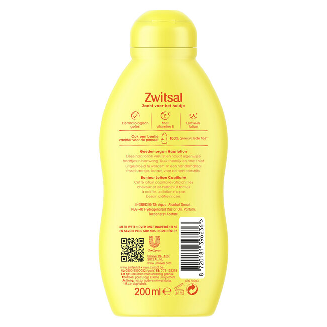 Zwitsal - Baby Haarlotion - Goedemorgen - 200ml