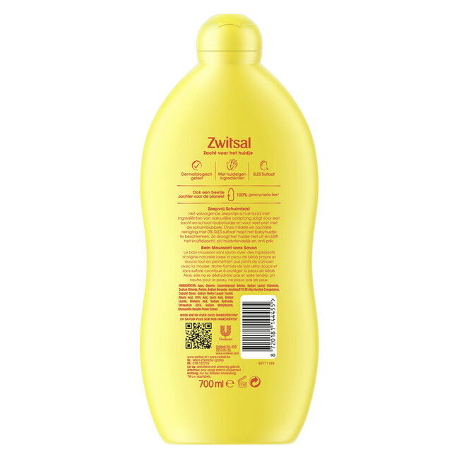 Zwitsal - Zeepvrij Schuimbad - 700 ml