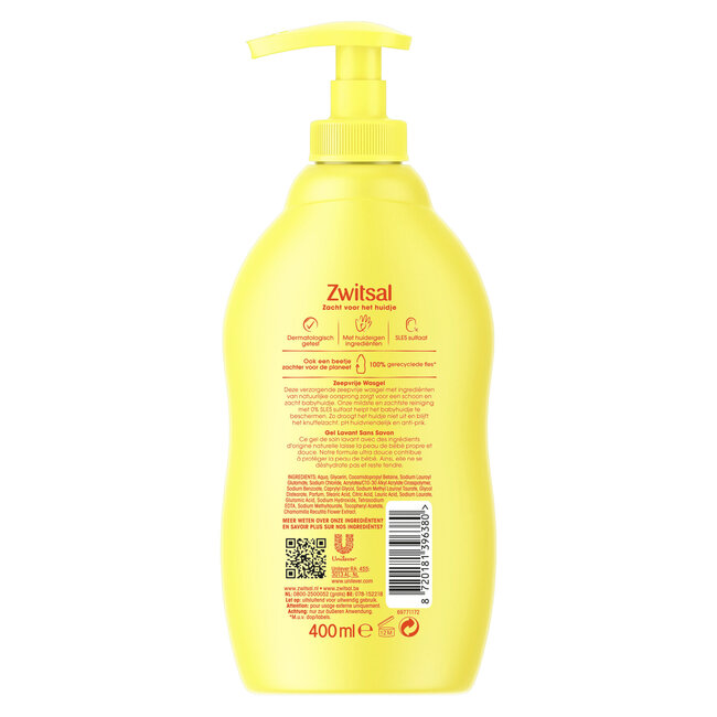 Zwitsal - Zeepvrije Wascreme - 400 ML