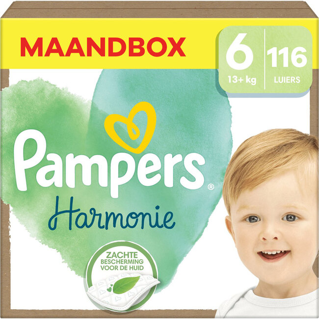 Pampers Pampers - Harmonie - Maat 6 - Maandbox - 116 luiers - 13+ KG