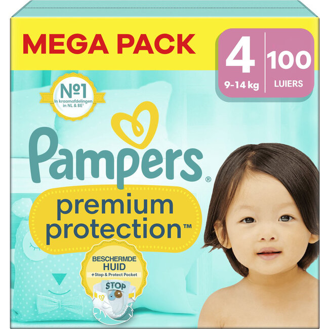 Pampers - Premium Protection - Maat 4 - Mega Pack - 100 luiers - 9/14 KG