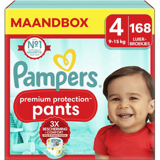 Pampers Pampers - Premium Protection Pants - Maat 4 - Maandbox - 168 stuks - 9/15 KG