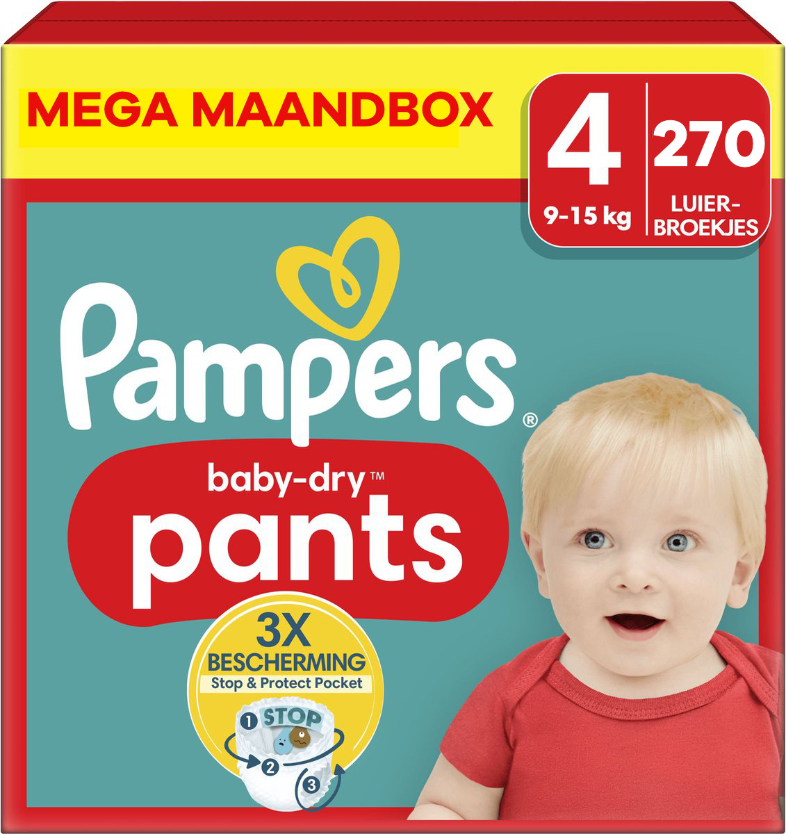 Pampers  Baby Dry Pants - Maat 4 - Mega Maandbox - 270 stuks - 9/15 KG