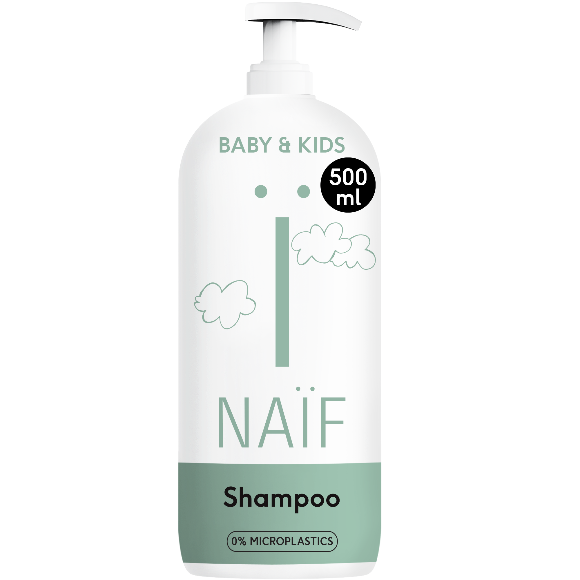 NAÏF Care B.V. Naïf Care - Nourishing Shampoo - 500 ml - Met Drukpomp