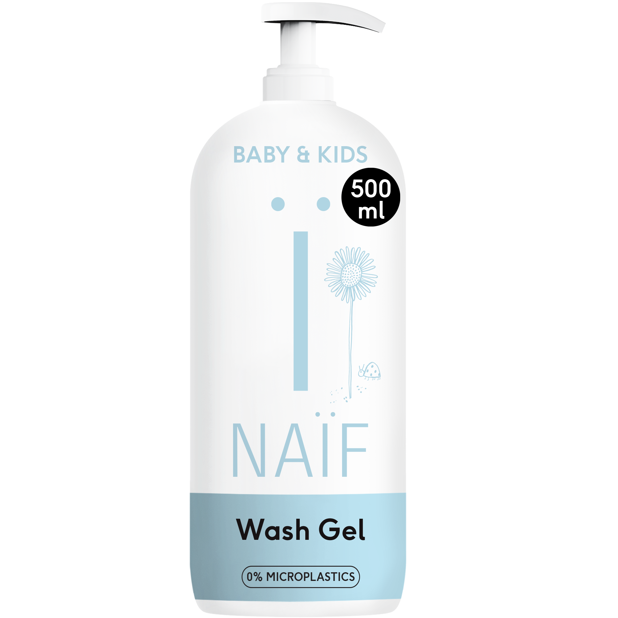Naïf Care - Cleansing Wasgel - 500 ml - Met Drukpomp