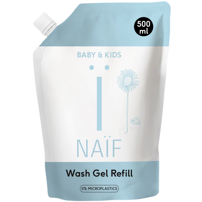 NAÏF Care B.V. Naïf Care - Cleansing Wasgel - Navulverpakking Baby & Kids - 500ml